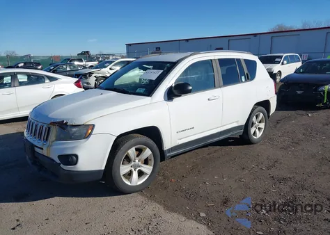 2014 Jeep Compass Sport из США, поврежденный, VIN 1C4NJDBB6ED749233